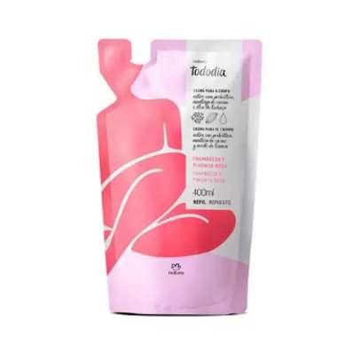 REFIL CREME PARA O CORPO TODODIA FRAMBOESA E PIMENTA ROSA 400ML